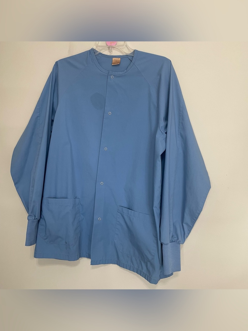 Fashion Seal-Light Blue Snap-Front Work Shirt Jacket~ Size Medium